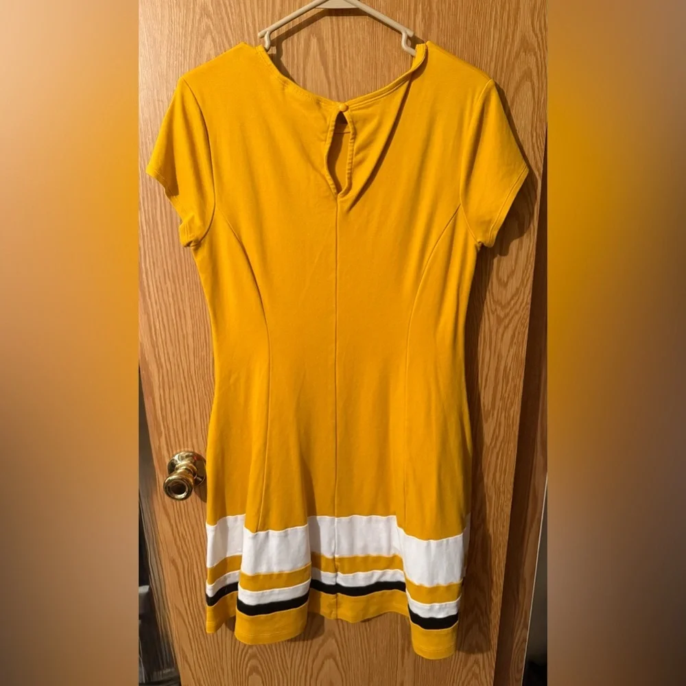 New York and Company Yellow and White Women's Dress